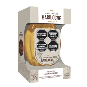 Huevo Bariloche Premium, Almendras Bitter 70% Cacao x 150 grs